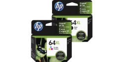 Complete set of 2 HP 64XL Originals High Yield Inkjet Cartridges
